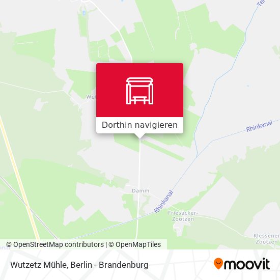 Wutzetz Mühle Karte