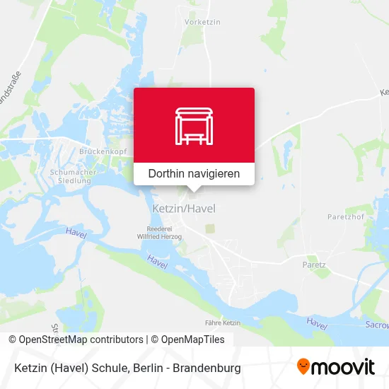 Ketzin (Havel) Schule Karte