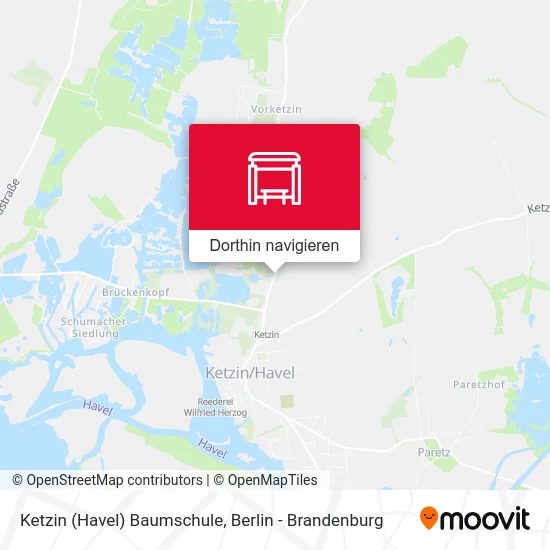 Ketzin (Havel) Baumschule Karte