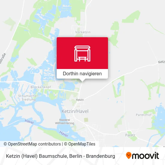 Ketzin (Havel) Baumschule Karte