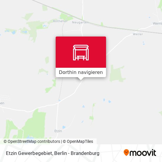 Etzin Gewerbegebiet Karte