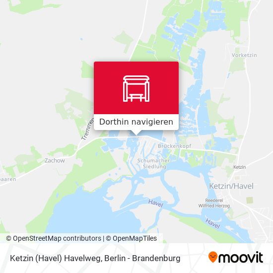 Ketzin (Havel) Havelweg Karte