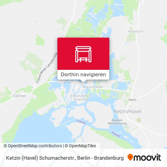 Ketzin (Havel) Schumacherstr. Karte