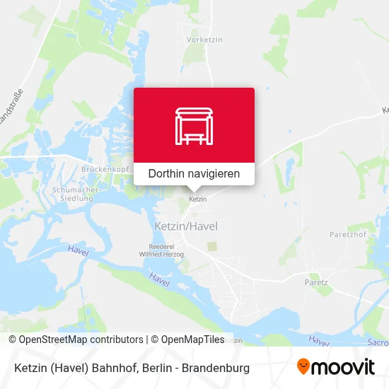 Ketzin (Havel) Bahnhof Karte
