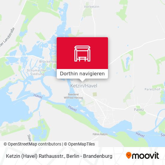 Ketzin (Havel) Rathausstr. Karte