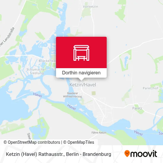 Ketzin (Havel) Rathausstr. Karte