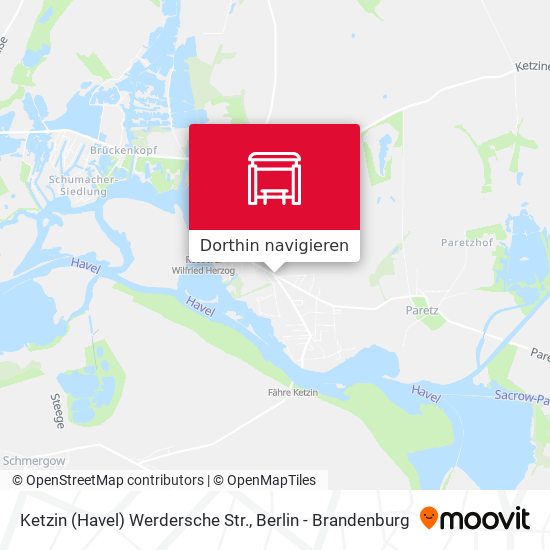Ketzin (Havel) Werdersche Str. Karte