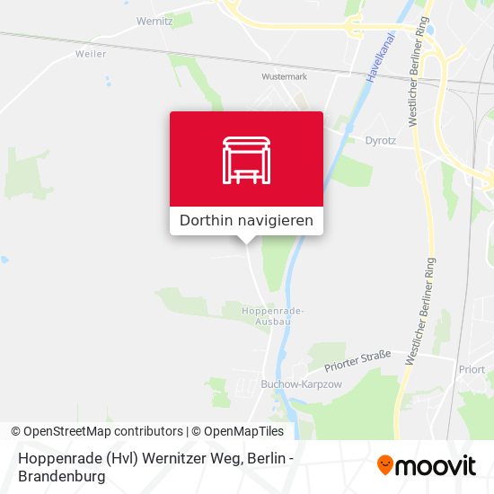 Hoppenrade (Hvl) Wernitzer Weg Karte