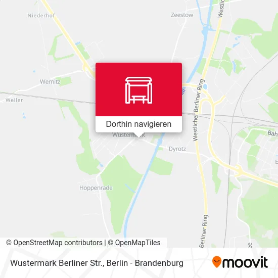 Wustermark Berliner Str. Karte
