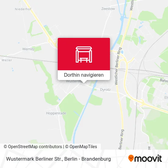 Wustermark Berliner Str. Karte