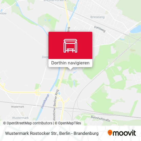 Wustermark Rostocker Str. Karte