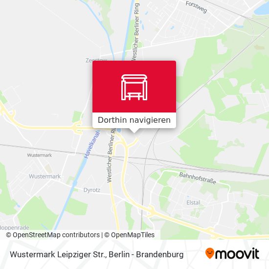 Wustermark Leipziger Str. Karte