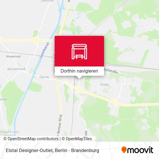 Elstal Designer-Outlet Karte