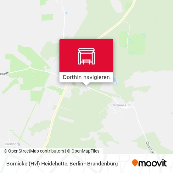 Börnicke (Hvl) Heidehütte Karte