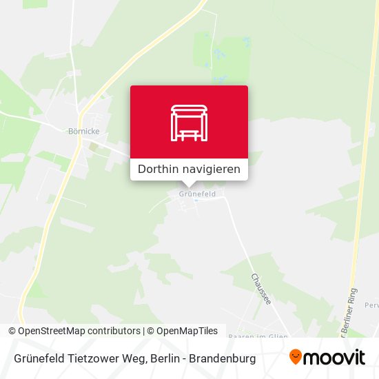 Grünefeld Tietzower Weg Karte