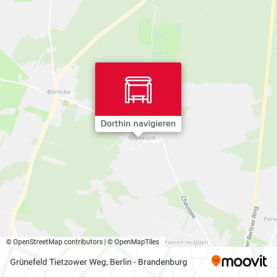 Grünefeld Tietzower Weg Karte