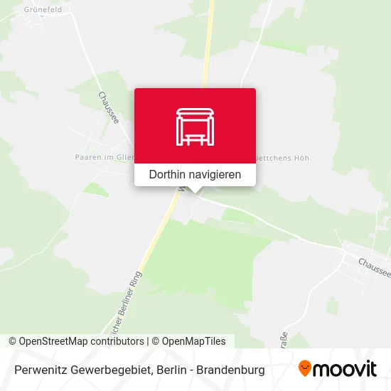 Perwenitz Gewerbegebiet Karte