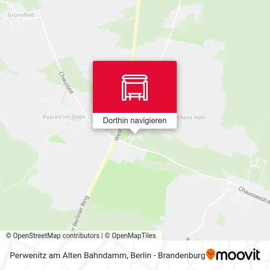 Perwenitz am Alten Bahndamm Karte