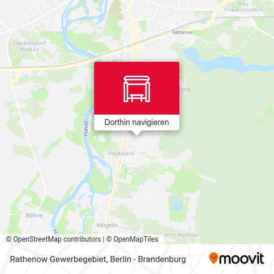 Rathenow Gewerbegebiet Karte