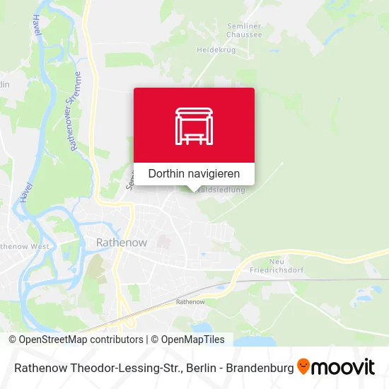 Rathenow Theodor-Lessing-Str. Karte