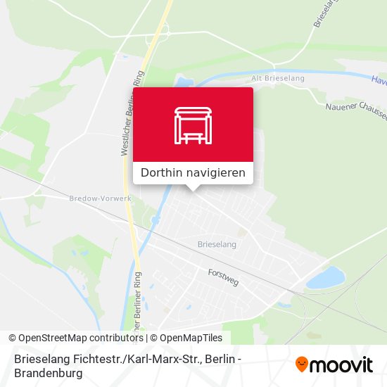 Brieselang Fichtestr. / Karl-Marx-Str. Karte