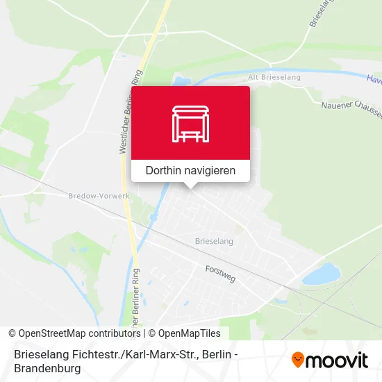 Brieselang Fichtestr. / Karl-Marx-Str. Karte