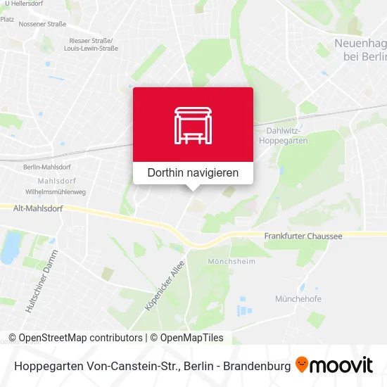 Hoppegarten Von-Canstein-Str. Karte