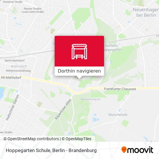 Hoppegarten Schule Karte