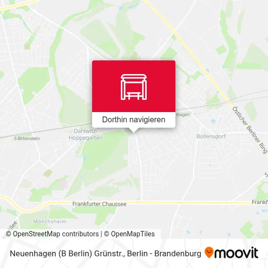 Neuenhagen (B Berlin) Grünstr. Karte