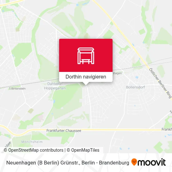 Neuenhagen (B Berlin) Grünstr. Karte