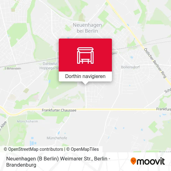 Neuenhagen (B Berlin) Weimarer Str. Karte
