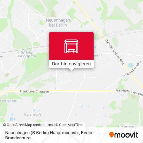 Neuenhagen (B Berlin) Hauptmannstr. Karte