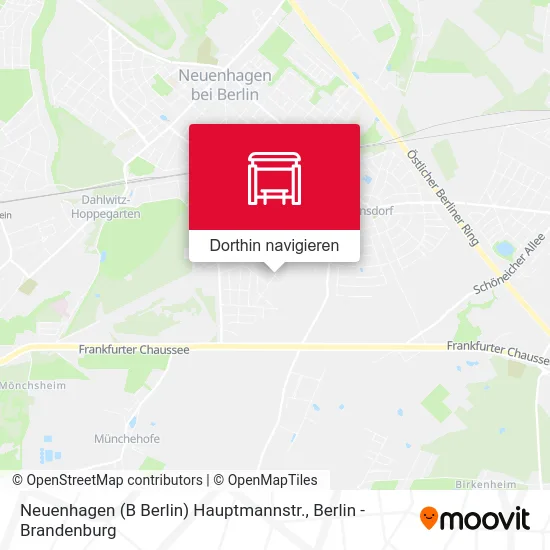 Neuenhagen (B Berlin) Hauptmannstr. Karte