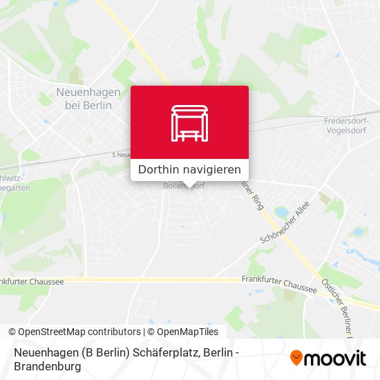 Neuenhagen (B Berlin) Schäferplatz Karte