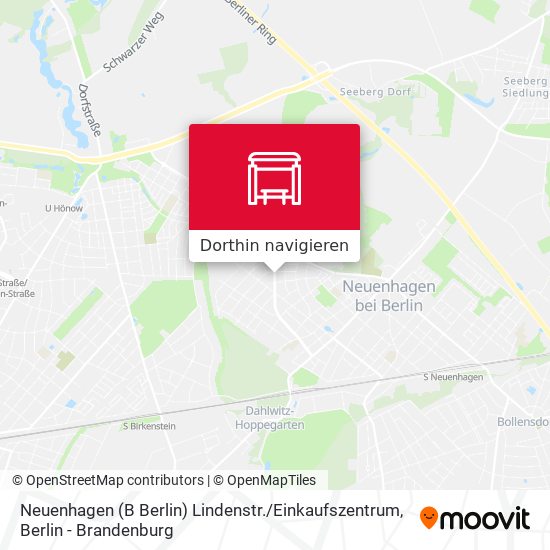 Neuenhagen (B Berlin) Lindenstr. / Einkaufszentrum Karte