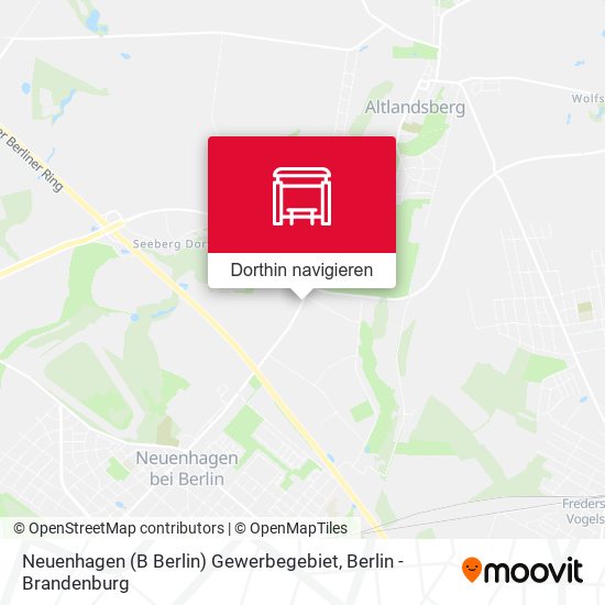 Neuenhagen (B Berlin) Gewerbegebiet Karte