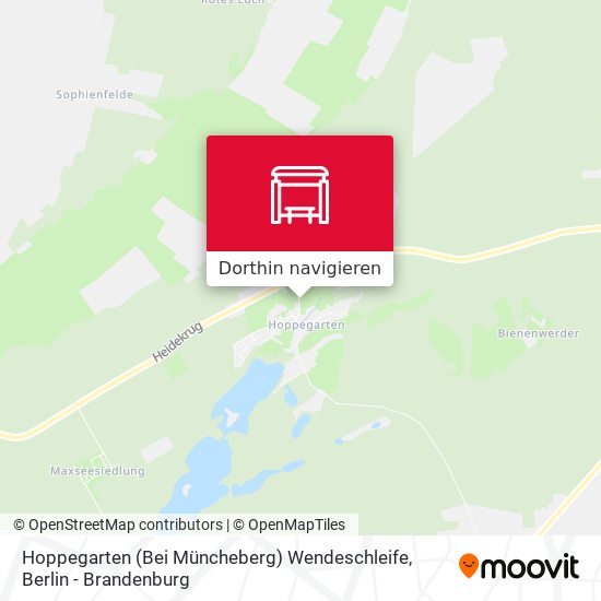 Hoppegarten (Bei Müncheberg) Wendeschleife Karte