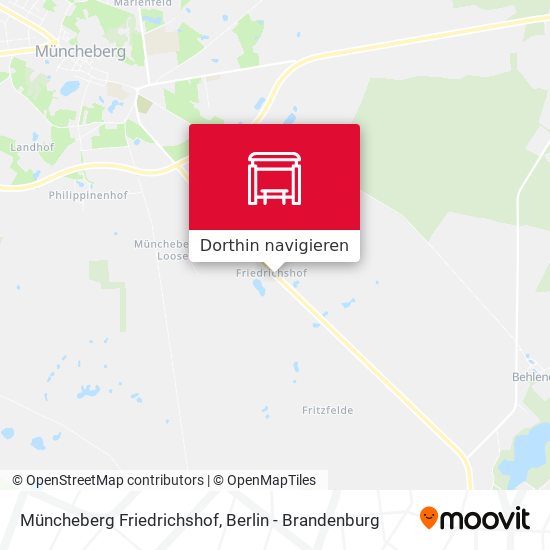 Müncheberg Friedrichshof Karte