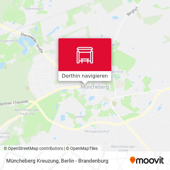 Müncheberg Kreuzung Karte