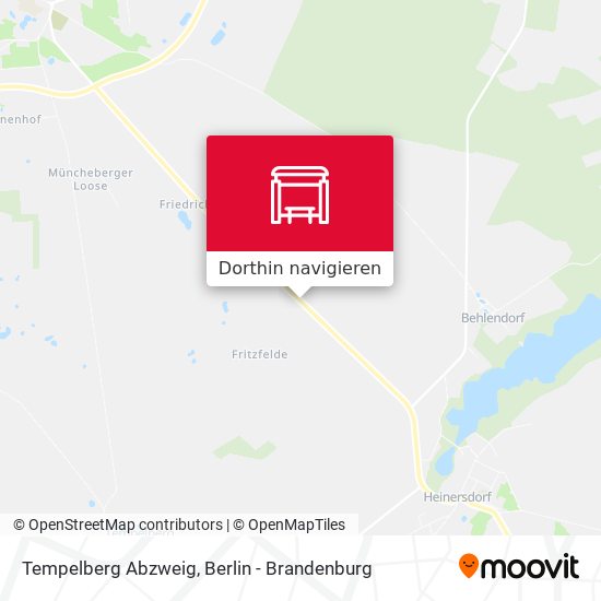 Tempelberg Abzweig Karte