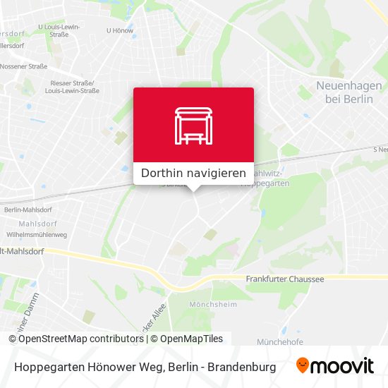 Hoppegarten Hönower Weg Karte