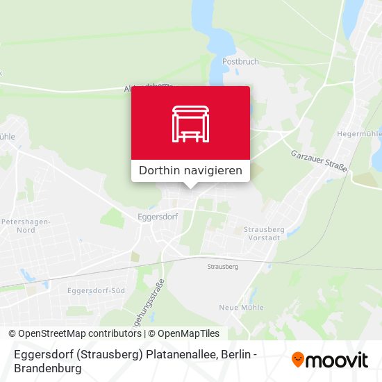 Eggersdorf (Strausberg) Platanenallee Karte