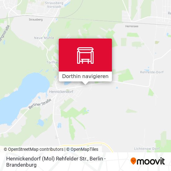 Hennickendorf (Mol) Rehfelder Str. Karte