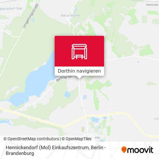 Hennickendorf (Mol) Einkaufszentrum Karte