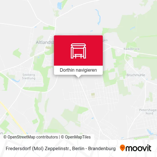 Fredersdorf (Mol) Zeppelinstr. Karte