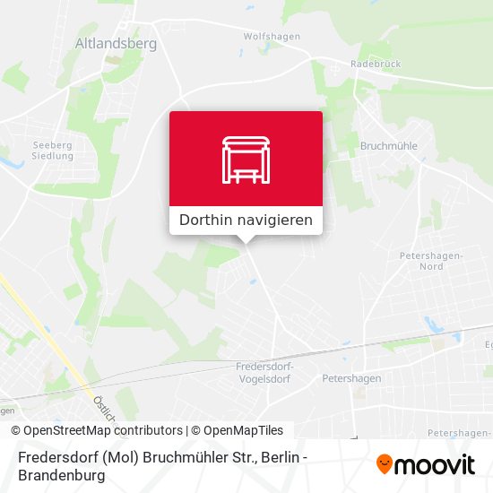 Fredersdorf (Mol) Bruchmühler Str. Karte
