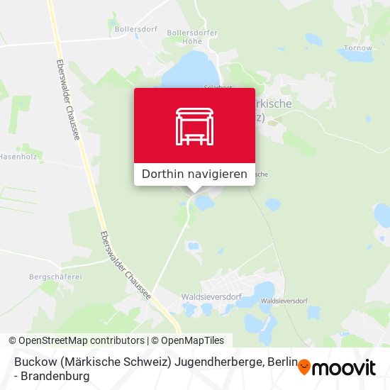 Buckow (Märkische Schweiz) Jugendherberge Karte