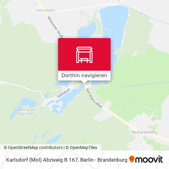 Karlsdorf (Mol) Abzweig B 167 Karte