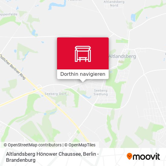 Altlandsberg Hönower Chaussee Karte