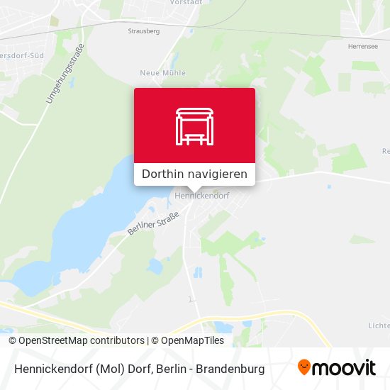 Hennickendorf (Mol) Dorf Karte